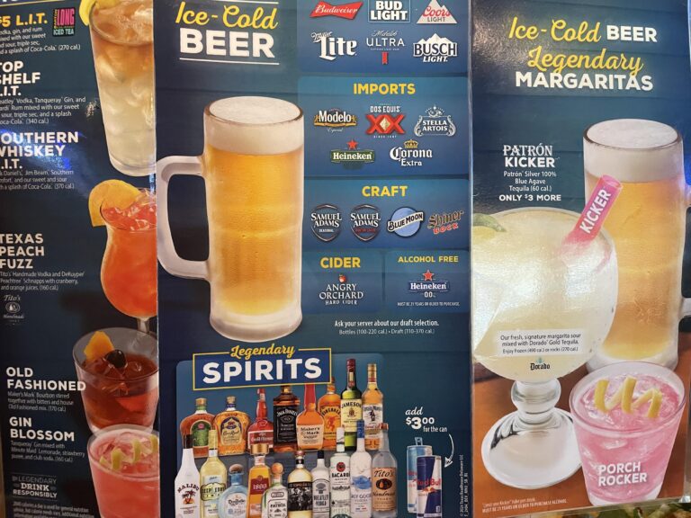 Texas Roadhouse Beer Menu