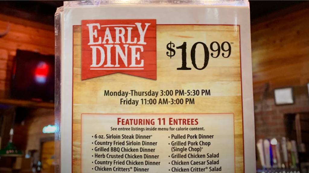 Texas Roadhouse Lunch Specials Menu